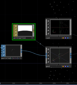 Tested out putting 3D ParticlesGPU in touchdesigner