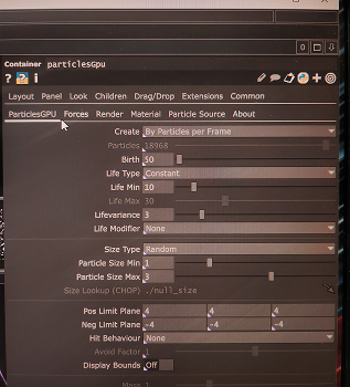 We chnaged the amount of particles