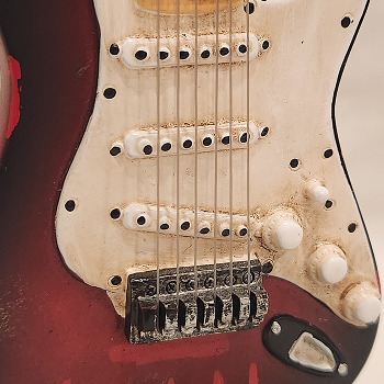 Close-up of guitar body