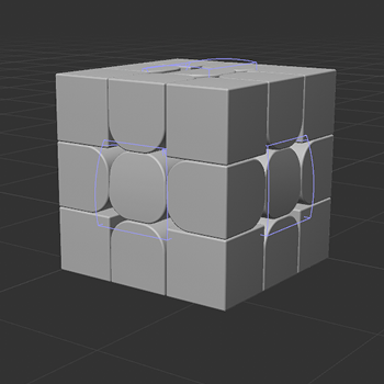 duplicated pieces to make full cube